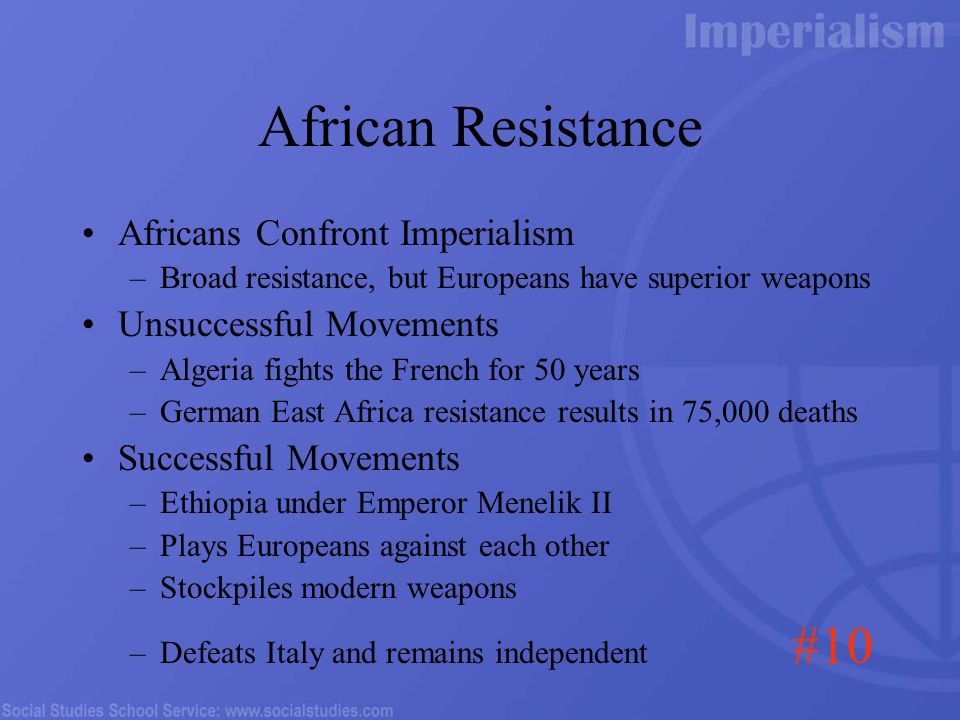 African Resistance to Colonial Rule